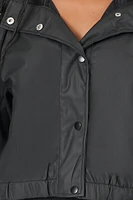 Hooded Snap-Button Jacket