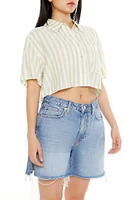 Striped Cropped Shirt