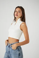 Seamless Half-Zip Crop Top