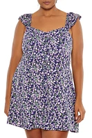 Plus Ditsy Floral Mini Dress