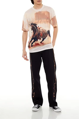 Embroidered Arrow Mid-Rise Jeans