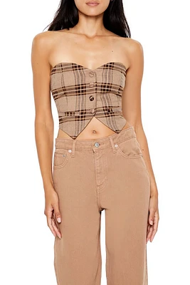 Plaid Sweetheart Tube Top