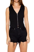 Cropped Zip-Up Vest