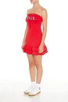 Strapless State Bow Mini Dress