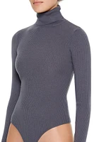 Sweater-Knit Turtleneck Bodysuit