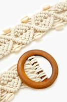 Macrame Crochet Seashell Belt