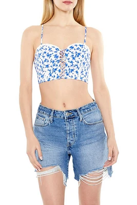 Floral Sweetheart Cropped Cami