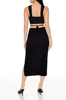 Strappy Column Midi Skirt