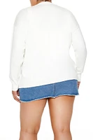 Plus Drop-Sleeve Cardigan Sweater