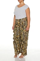 Plus Camo Utility Cargo Pants
