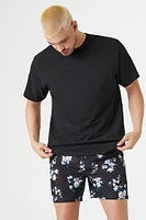 Floral Print Swim Trunks