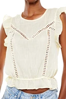 Ruffle-Trim Sleeveless Top