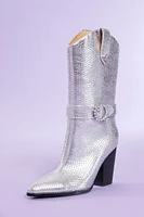 Buckled Rhinestone Cowboy Boots