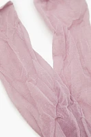 Sheer Glitter Knit Crew Socks