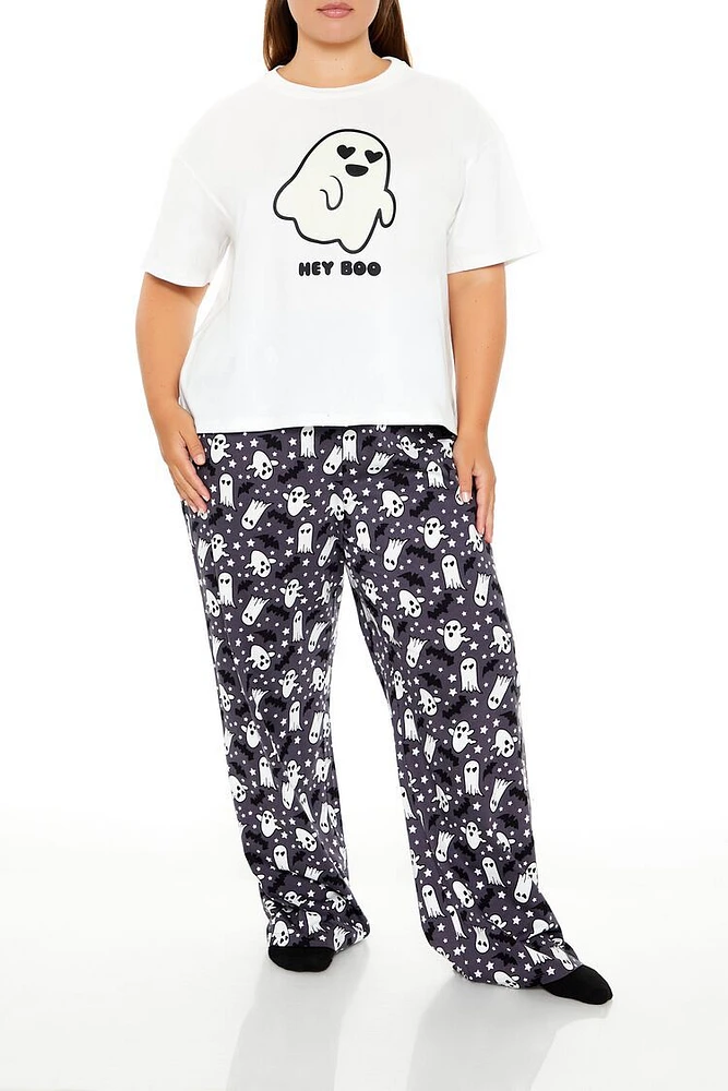 Plus Ghost Tee & Pants Pajama Set