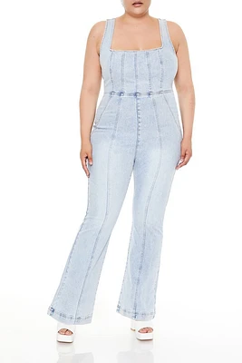 Plus Denim Tank Jumpsuit