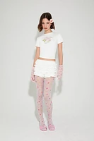 Betsey Johnson Floral Baby Tee