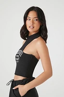 Legendary Graphic Cropped Halter Top