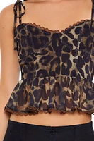 Chiffon Leopard Flounce Cami