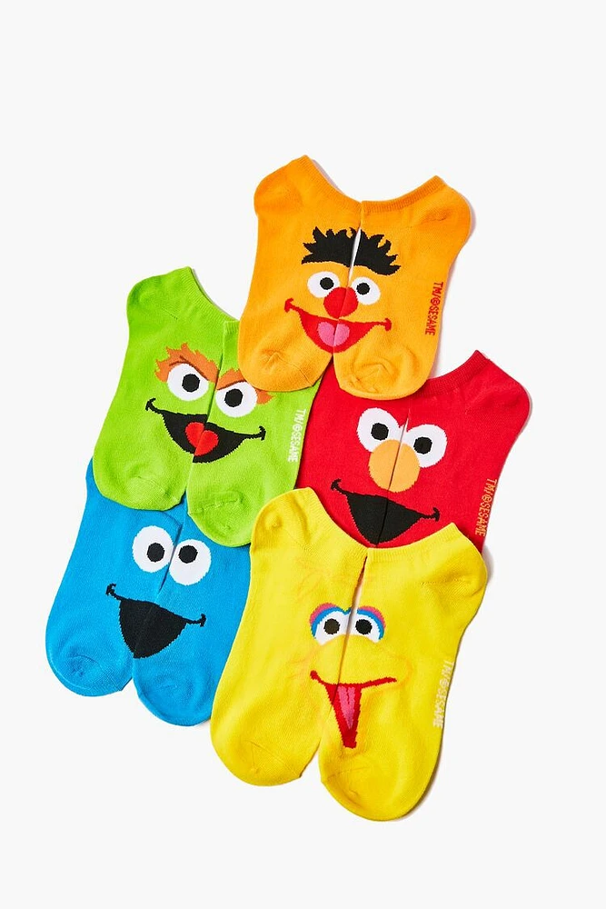 Sesame Street Graphic Ankle Socks - 5 Pack