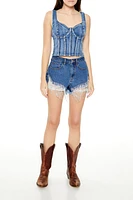 Denim Corset Tank Top