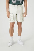 Mid-Rise Denim Cargo Shorts