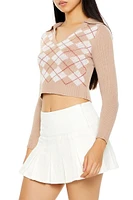 Argyle Cropped Sweater