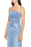 Belted Denim Tube Top