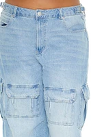 Plus Wide-Leg Cargo Jeans