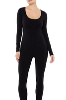 Fitted Scoop-Neck Jumpsuit
