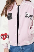 Girls New York Varsity Letterman Jacket (Kids)