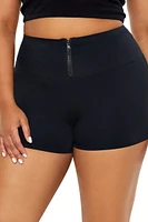 Plus Active Zip-Up Biker Shorts