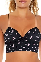 Seamless Rose Print Bralette