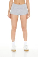 Foldover Ribbed Biker Shorts