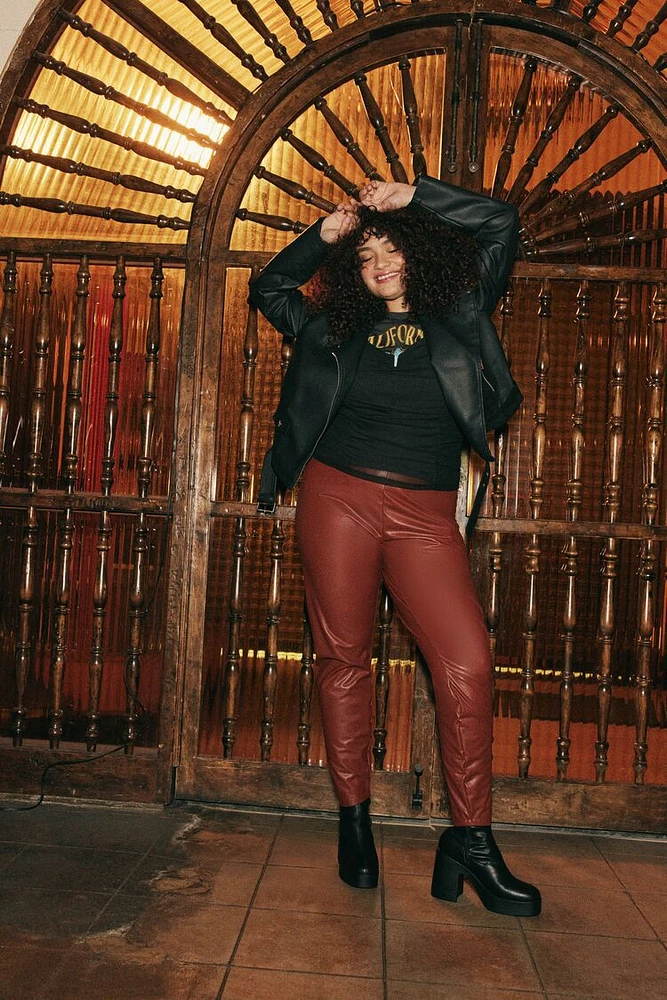 Plus Faux Leather Leggings