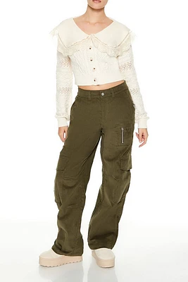 Corduroy Straight Cargo Pants