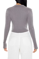 Ribbed Sweater-Knit Crop Top