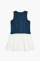 Girls Denim Combo Dress (Kids)