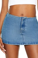 Stretch-Denim Mini Skirt