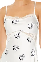 Teddy Bear Mini Lingerie Slip Dress