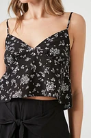 Floral Print Flounce Cami