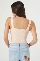 Ribbed Sweater-Knit Bodysuit