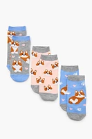 Corgi Ankle Socks Set - 3 pack