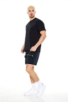 Mid-Rise Drawstring Cargo Shorts