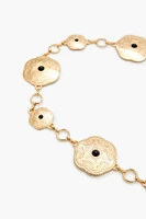 Etched Faux Stone Chain Belt