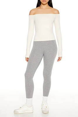 Heathered Mid-Rise Leggings