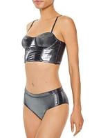 Metallic Lingerie Bustier