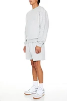 Cotton-Blend Crew Neck Pullover