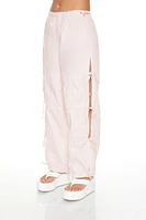 Bow Cutout Parachute Joggers
