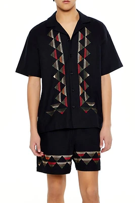 Geo Embroidered Shirt